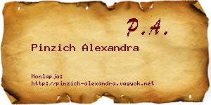 Pinzich Alexandra névjegykártya